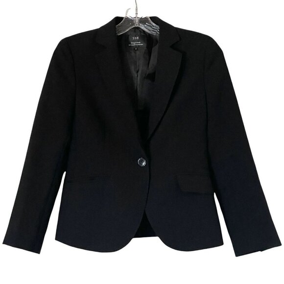 🌺 23 Vingt-Trois Arrondissements Single-Button Black Work Blazer Size 32 (XS) - Picture 1 of 12